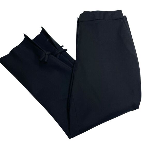 Kate Spade Jackie Bow Cuff Crop Dress Pants Black Size 8 - Picture 1 of 10